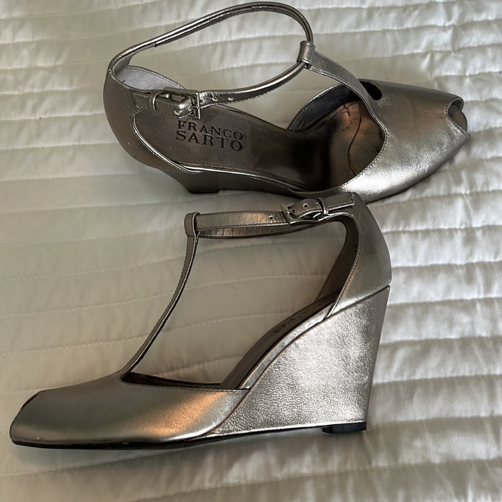 COPY - Franco Sarto Pewter/Silver Wedge